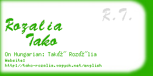 rozalia tako business card